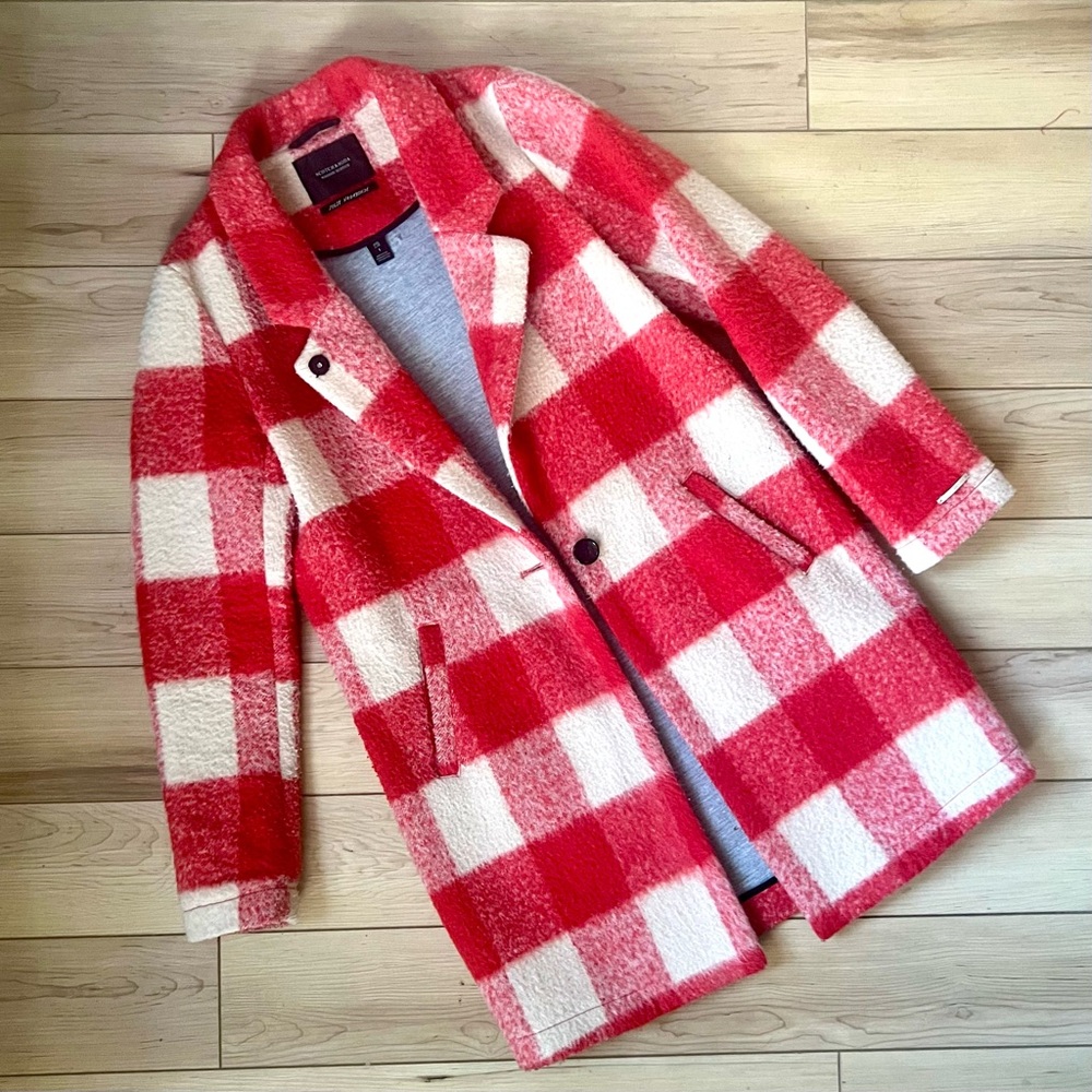 Scotch & Soda Wool Blend Boucle Winter Coat
